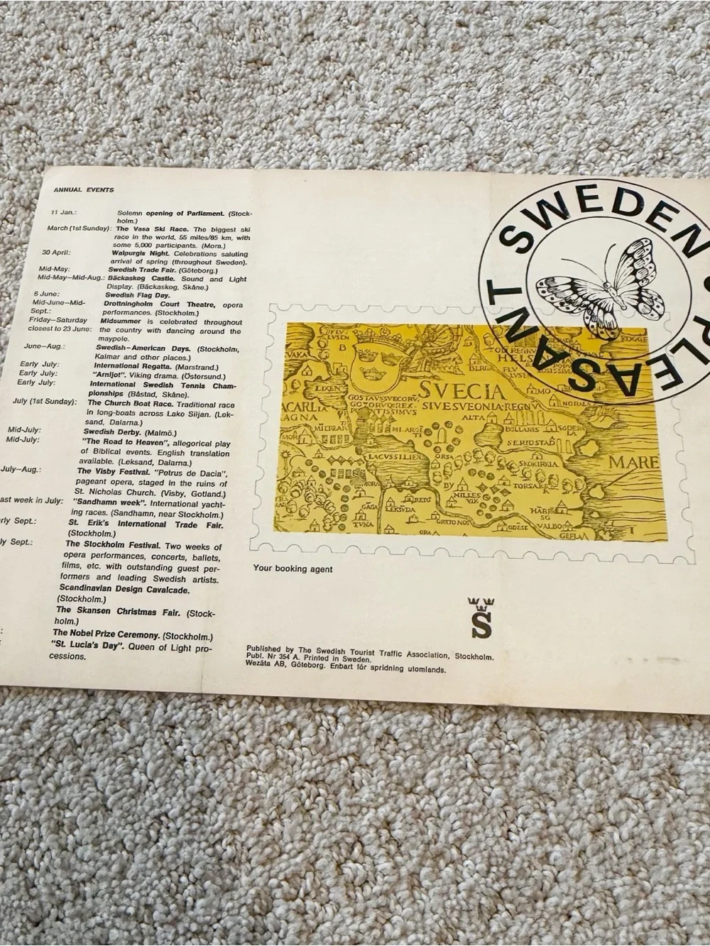 1965 Swedish Sweden Travel Tourism Brochure Womens Rhythmic Gymnastics Team